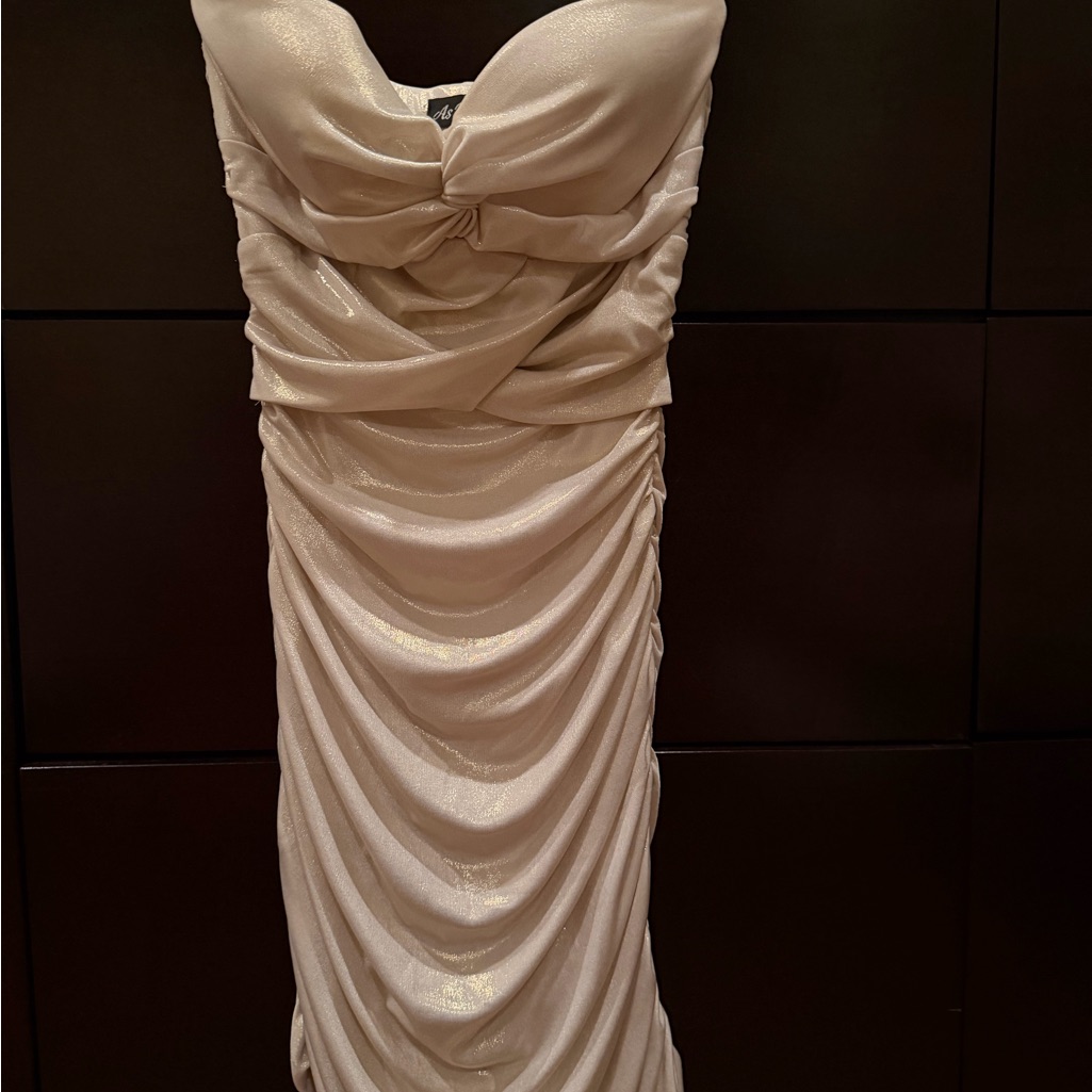 Used As U Wish Strapless Cream Dress Used As U Wish Strapless Cream Dress